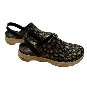 SKECHERS Cali Gear Ultra Go Camo Camouflage Black Tan Womens Clogs